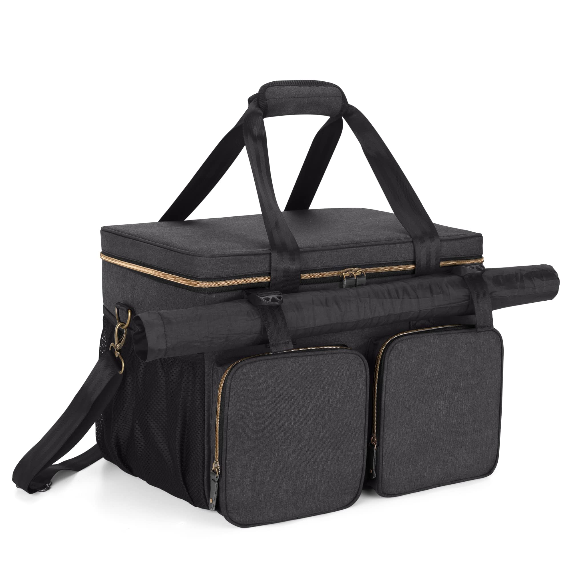 Trunab Board Game Bag, Portable Padded Game Storage Tote Bag for Most Board Games, Card Games, with Multiple Accessory Pockets, Carrying Handle, Map Sleeve - Patented Design