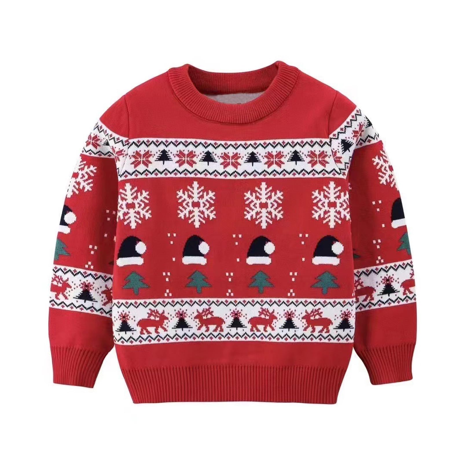 Ugly Christmas Sweater for Girls Funny Xmas Knit Pullover Shirts Kids Child Holiday Jumper Tops Outfit 2-14 Years