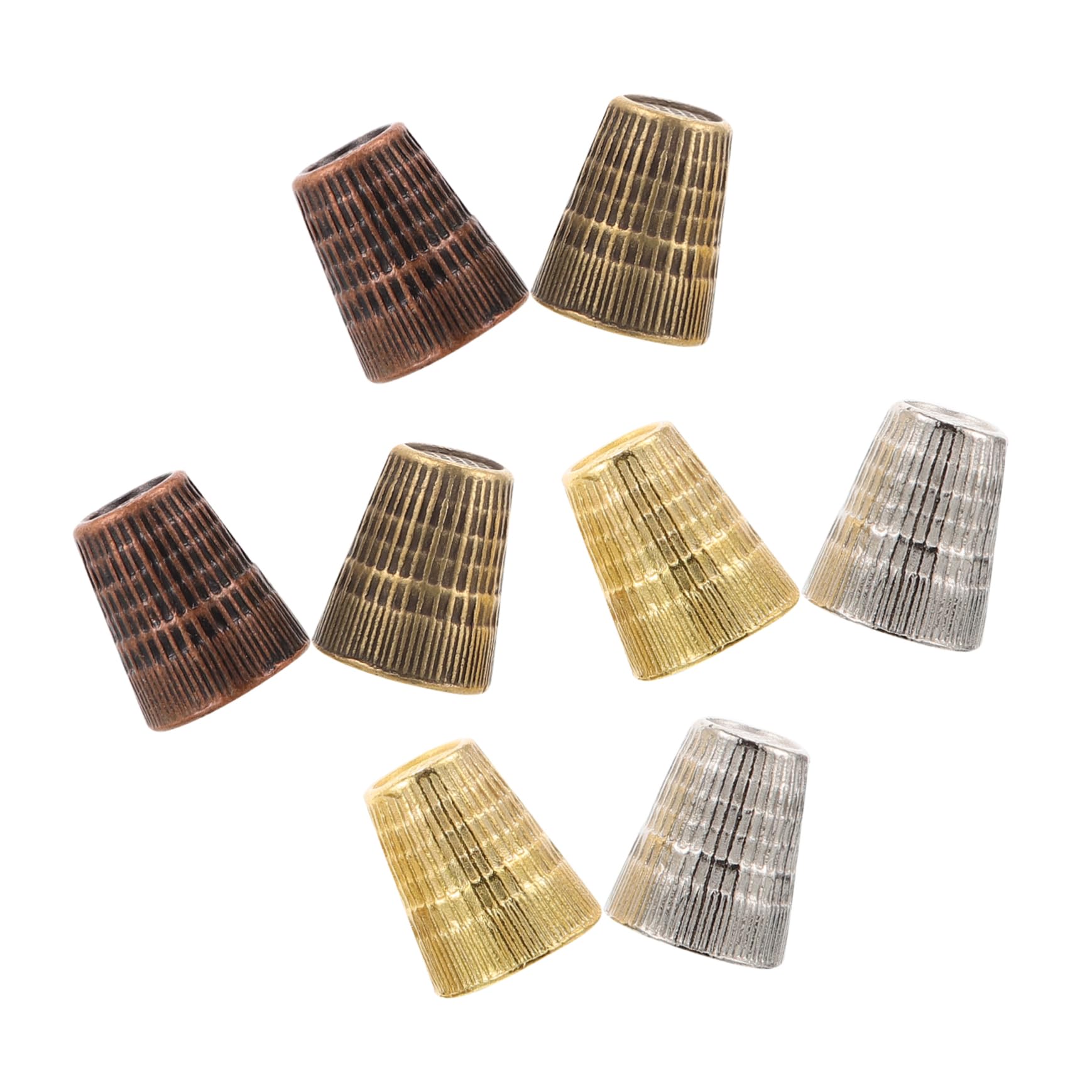 OSALADI 5 Series De Dedal De Coser Dedal Protector De Dedos Práctico Protector De Dedos De Puntada De Dedos Protector De Costura Profesional Metal 8 Piezas X 5