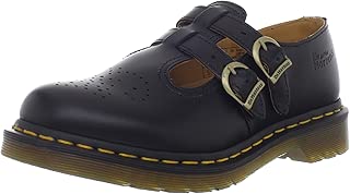 Dr Martens Women's 8065 Mary Jane Buckle Leather Shoe Black-Black-7