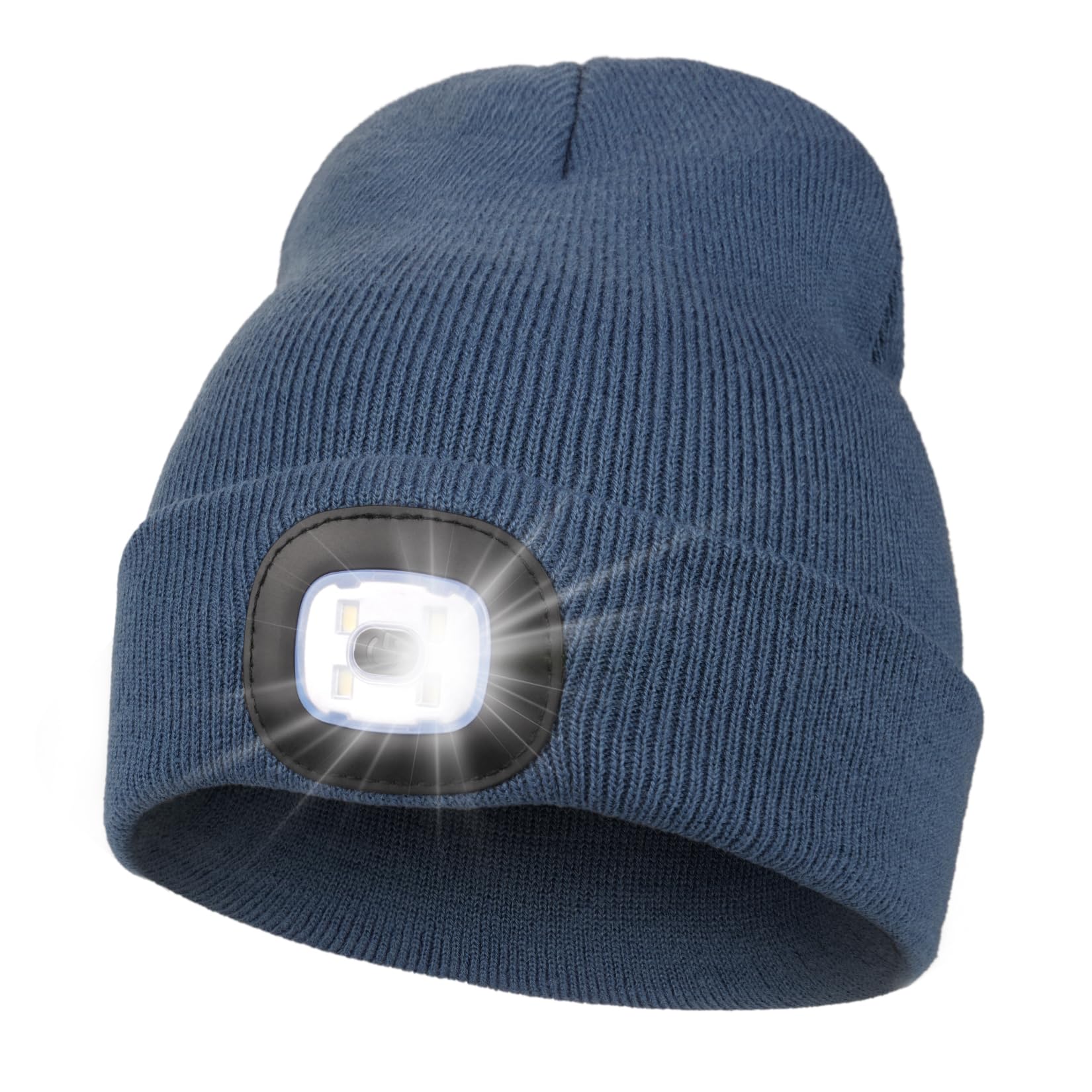 MELASA Unisex Beanie with The Light Hands Free Winter Beanie Gifts for Men