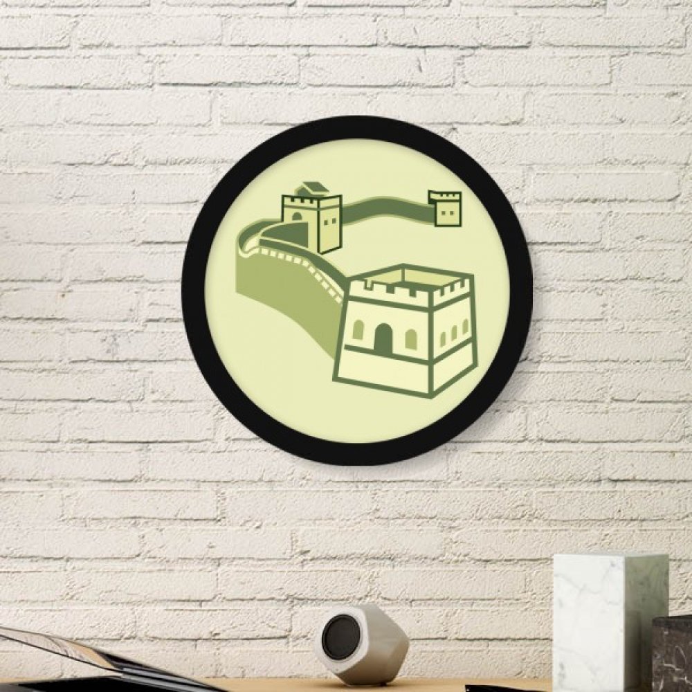Grande Muraille de Chine cadre photo ronde en bois pour sublimer votre bureau