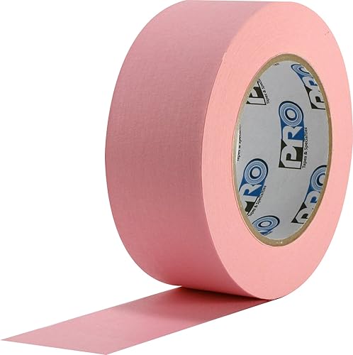 Rollo de cinta adhesiva de crepé, de la marca ProTapes, modelo 46, Rosado, 1
