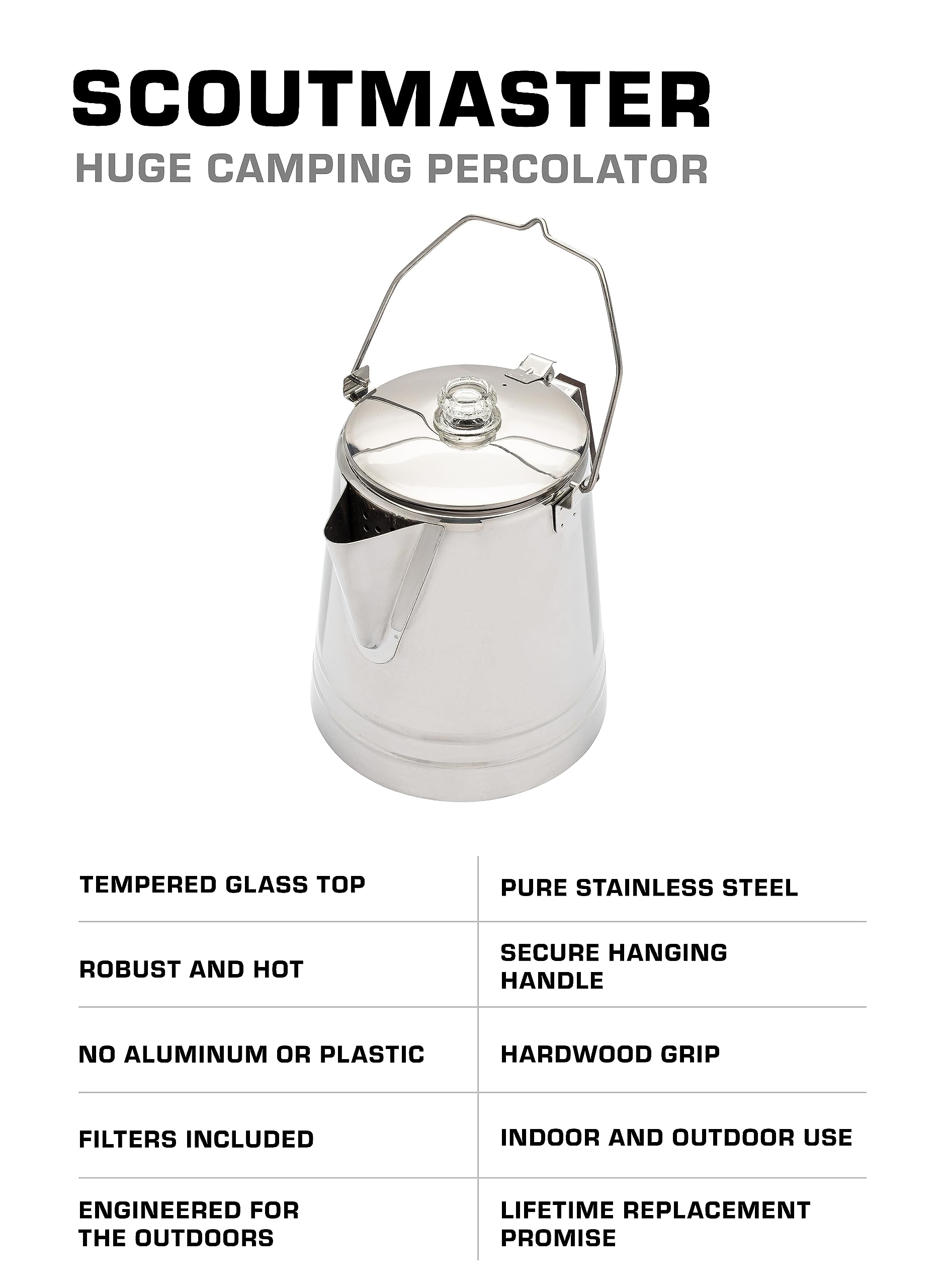 Scoutmaster Camping Coffee Pot Campfire Coffee Pot