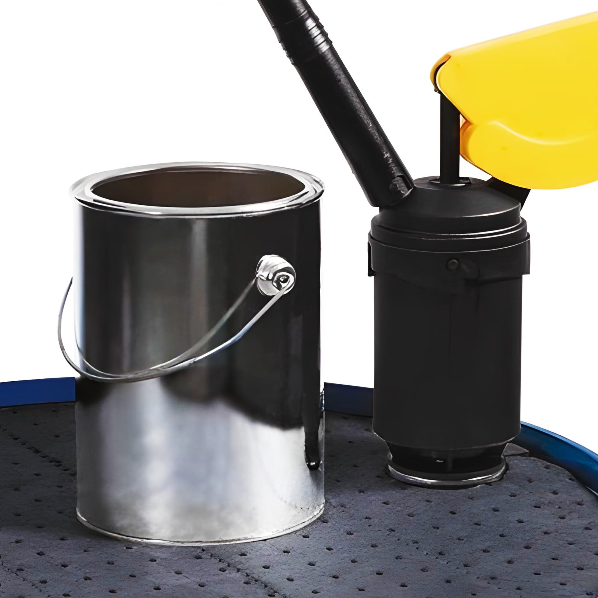 Bricoloco Tappetino copri taniche assorbente per umidità di acqua, olio e benzina. Taniche fino a 220 litri | Assorbitore industriale a triplo strato antipelucchi per liquidi. Ø 55 cm. (1)
