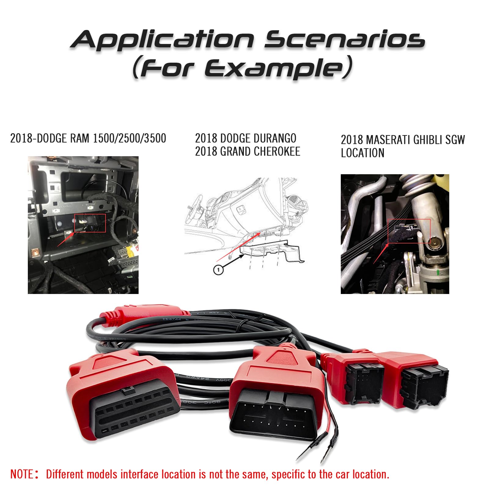 AMHTDOL 12+8 Cable Adapter for Chrysler, Security Bypass OBD2 SGW