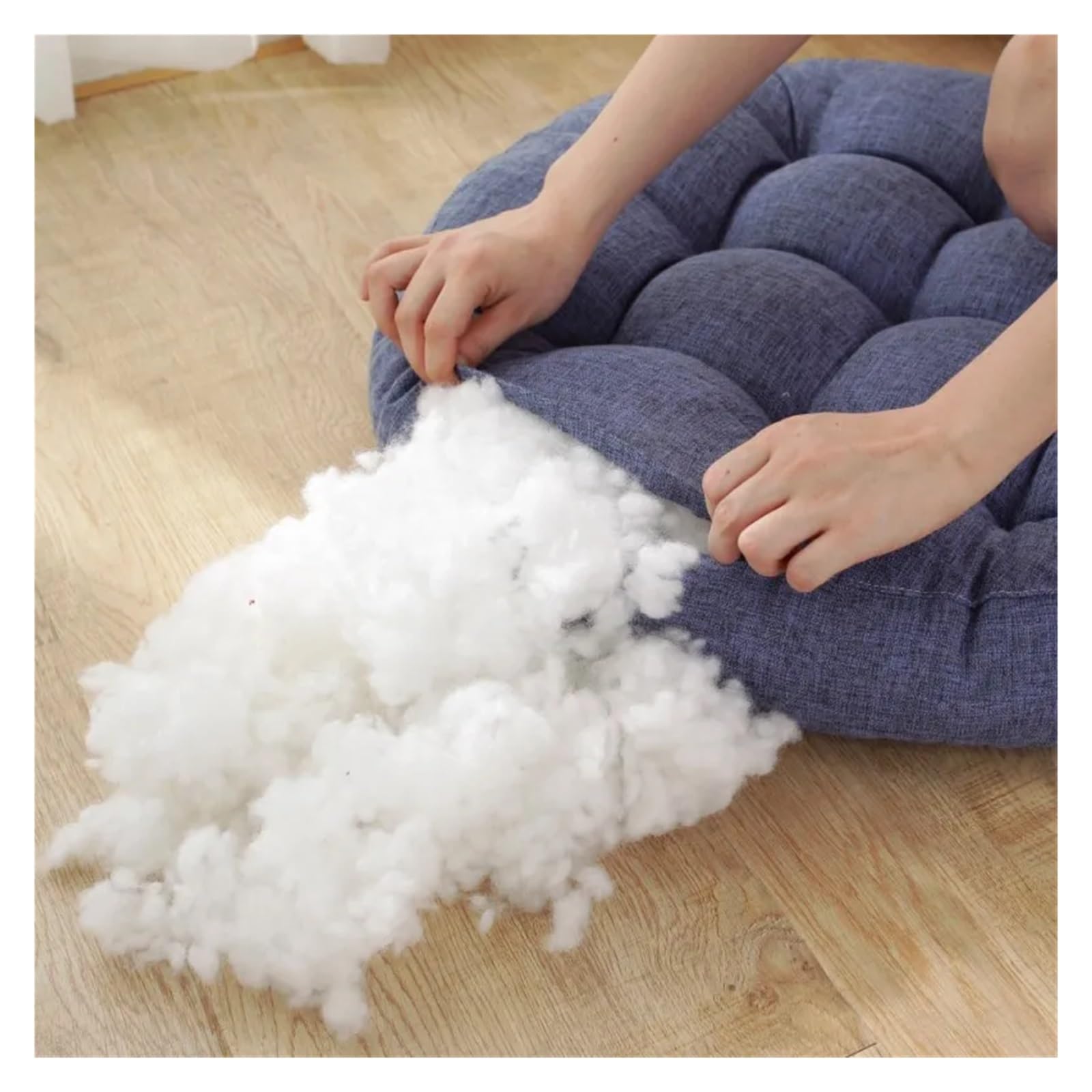 Großes rundes Yoga-Kissen, dunkelgrau, 55 cm, Meditationssitzpolster für Sofa, Stuhl, Bett, Auto, bequemes Bodenkissen für Esszimmer, Wohnzimmer und Entspannung