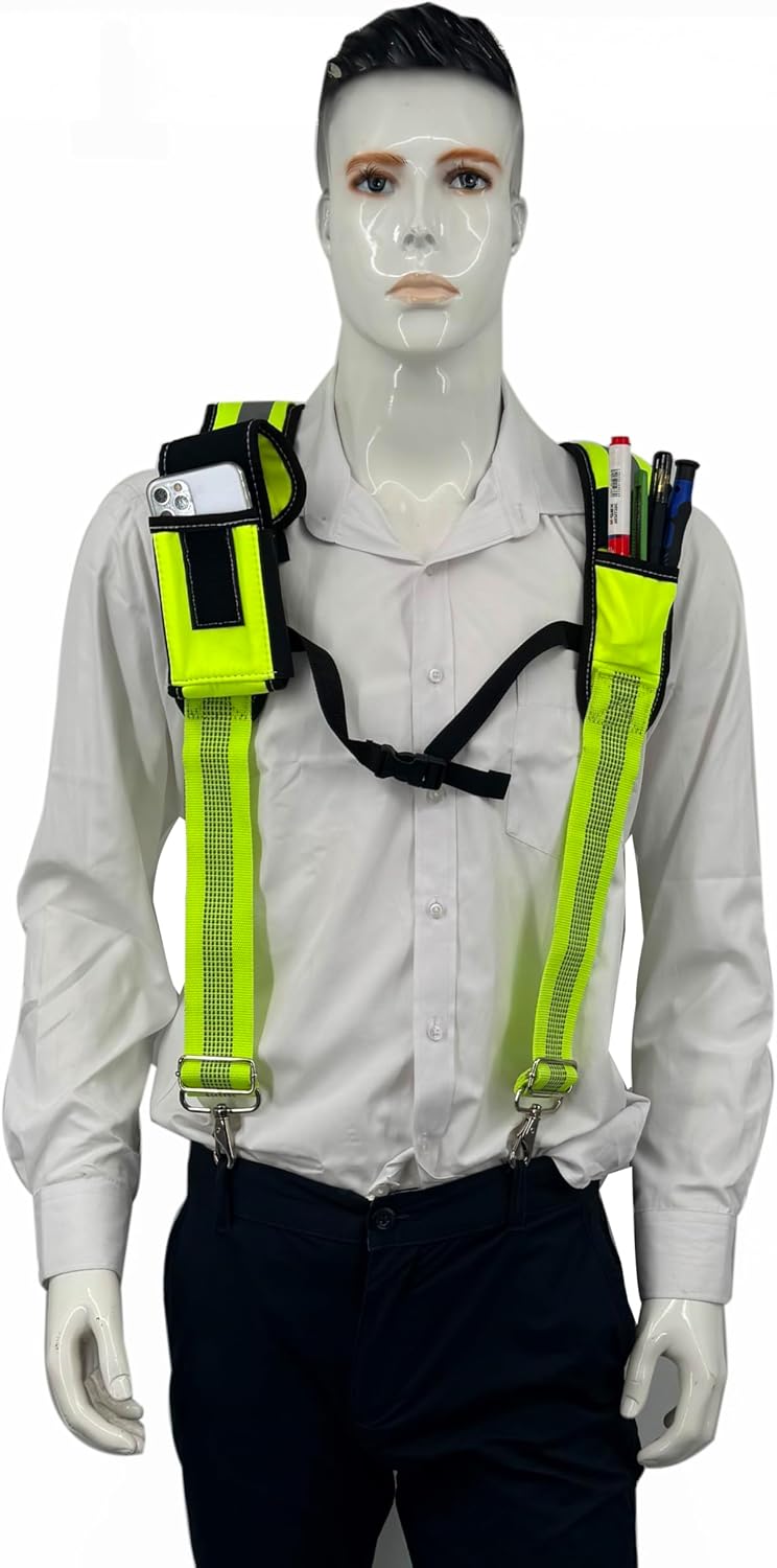 Tool Belt Suspender for Men 4 Point Padded with Attachment Loops, WristBand Pouch Pocket for Construction Worker - Image 3