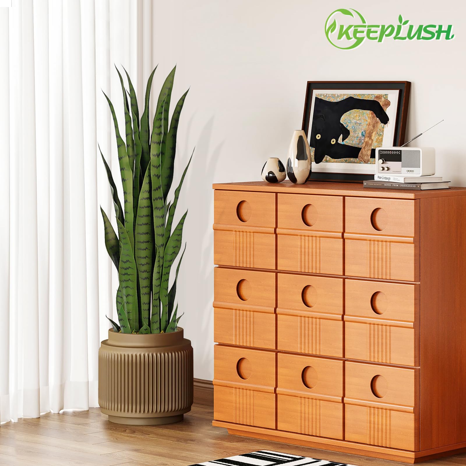 künstliche Sansevieria 90cm 2 Stück künstliche Pflanzen wie echt - Kunstpflanzen groß für den Innen- und Außenbereich, ideal zur Dekoration von Veranden, Terrassen und Homeoffices