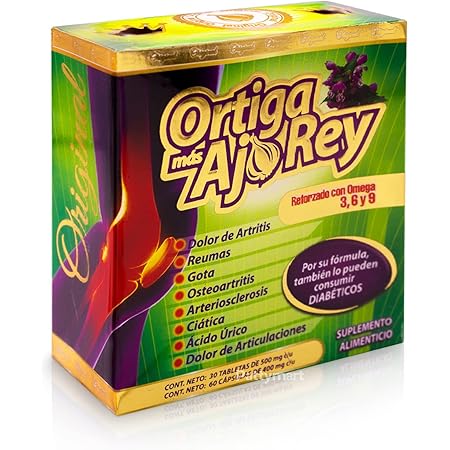 Amazon.com: ArtriKing Ortiga y Omega 3 Suplemento Alimenticio 100 Tablets :  Health \u0026 Household