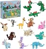 12 PCS Building Blocks Mini Animals Toys - Animals Building Block Set, Party Bag Fillers for Kids, Birthday Present Gifts, Pass The Parcel Prizes, Party Bag Filler