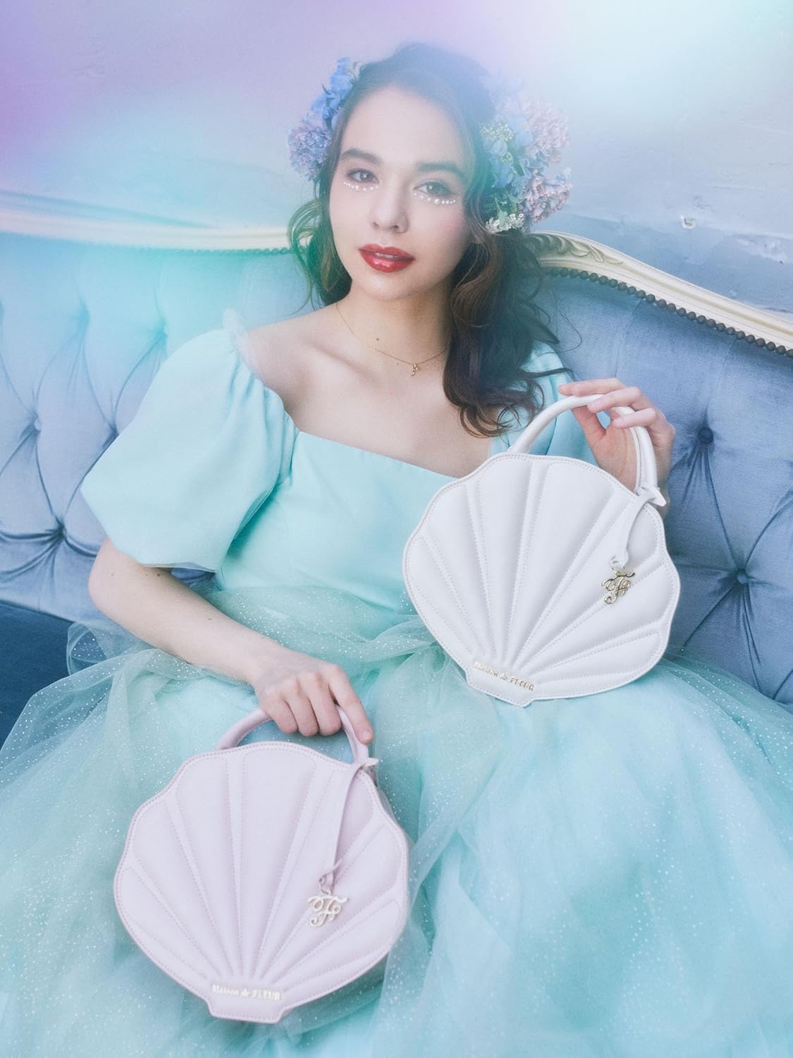 maison de fleur  シェルモチーフショルダーバッグ maison de fleur シェルモチーフショルダーバッグ 【公式通販】