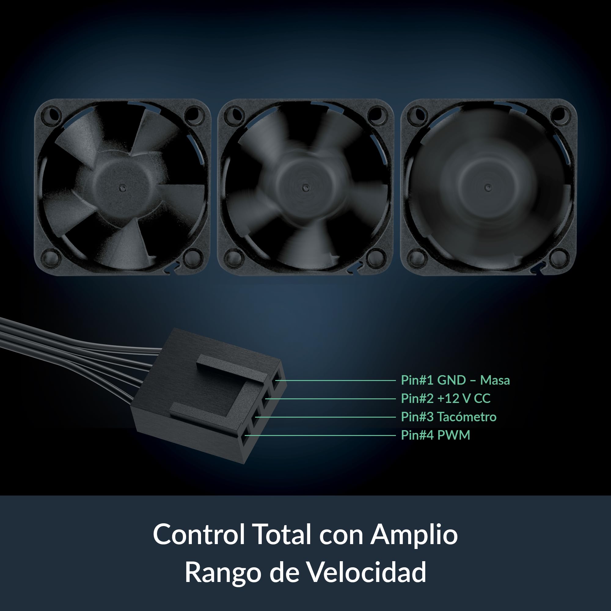 ARCTIC S4028-15K (5 Piezas) - Ventilador de servidor 40x40x28 mm, Doble rodamiento de bolas, 1400–15000 rpm, regulado por PWM, Conector de 4 pines, 12 V DC - Negro