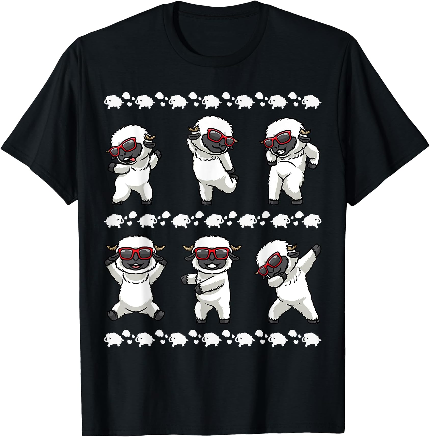 Dancing Valais Blacknose Sheep With Sunglasses T-Shirt