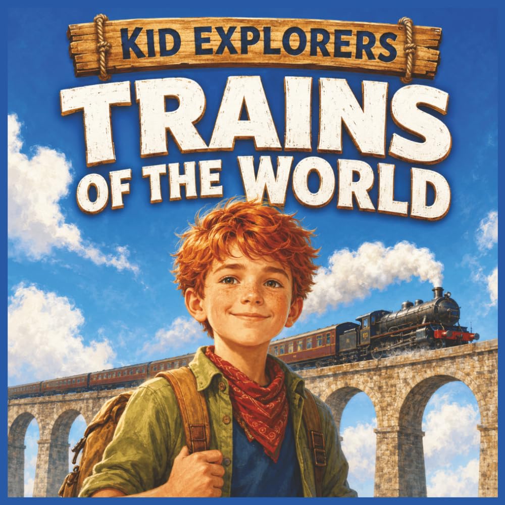 Kid Explorers: Trains of the World: Steam Engines, Bullet Rides, Mountain Rails, and Amazing Journeys Across Continents