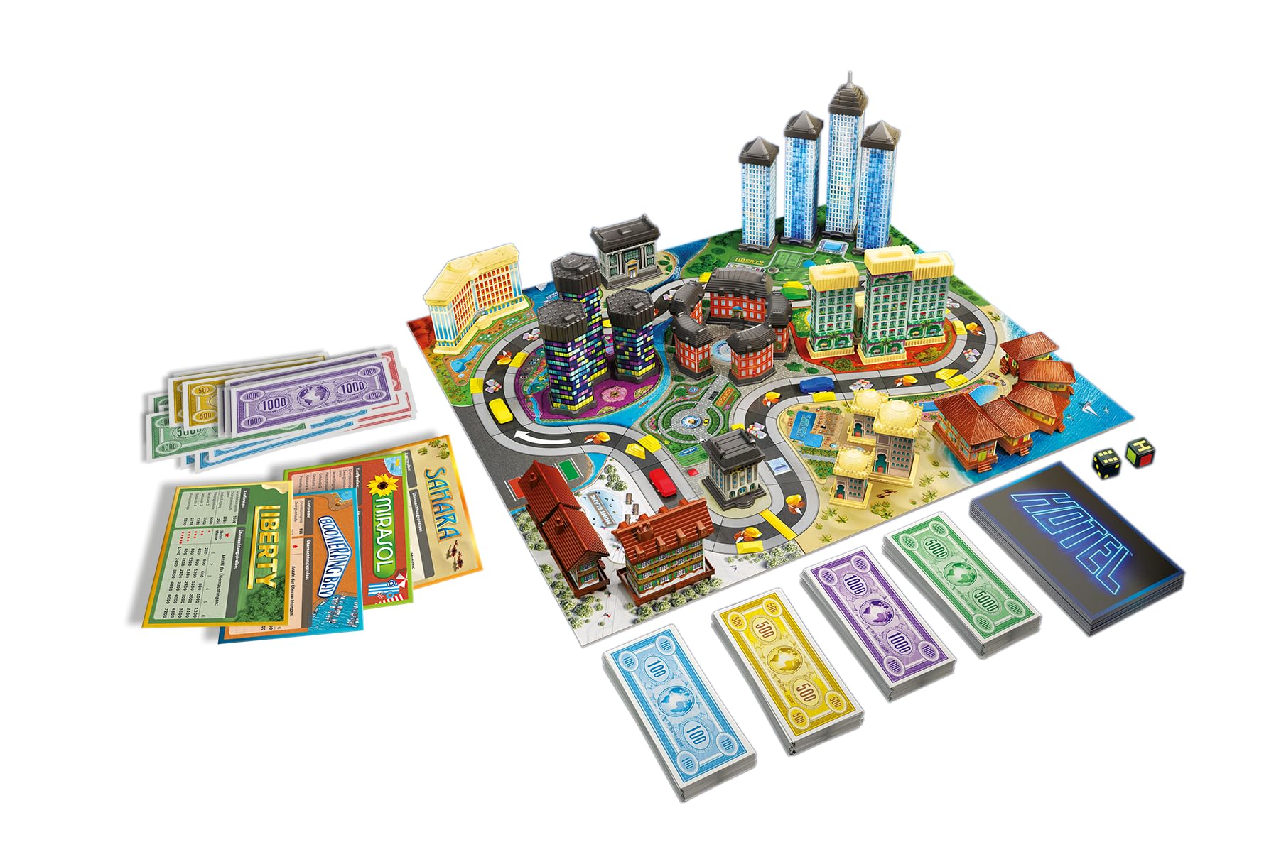 Ooba Games, Hotel (Auflage 2024), Familienspiel, Brettspiel, 2-4 Spieler, Ab 8+ Jahren, 40 Minuten, Deutsch