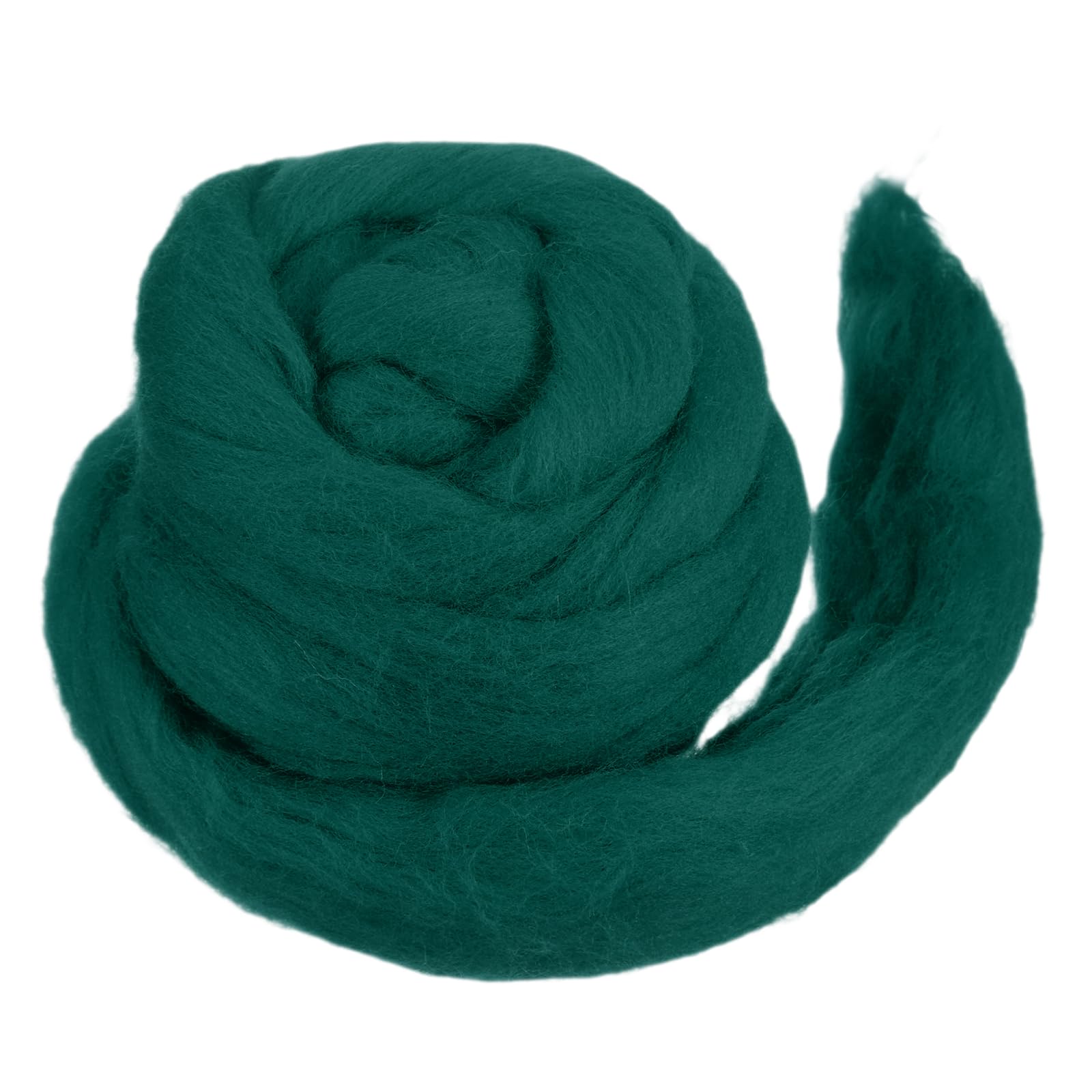 MECCANIXITY Wool Roving Yarn Soft Felting Wool 50g/1.76oz Pure Chunky Roving Yarn for Needle Felting Knitting Blanket Spinning Weaving Art DIY Craft Bright Green
