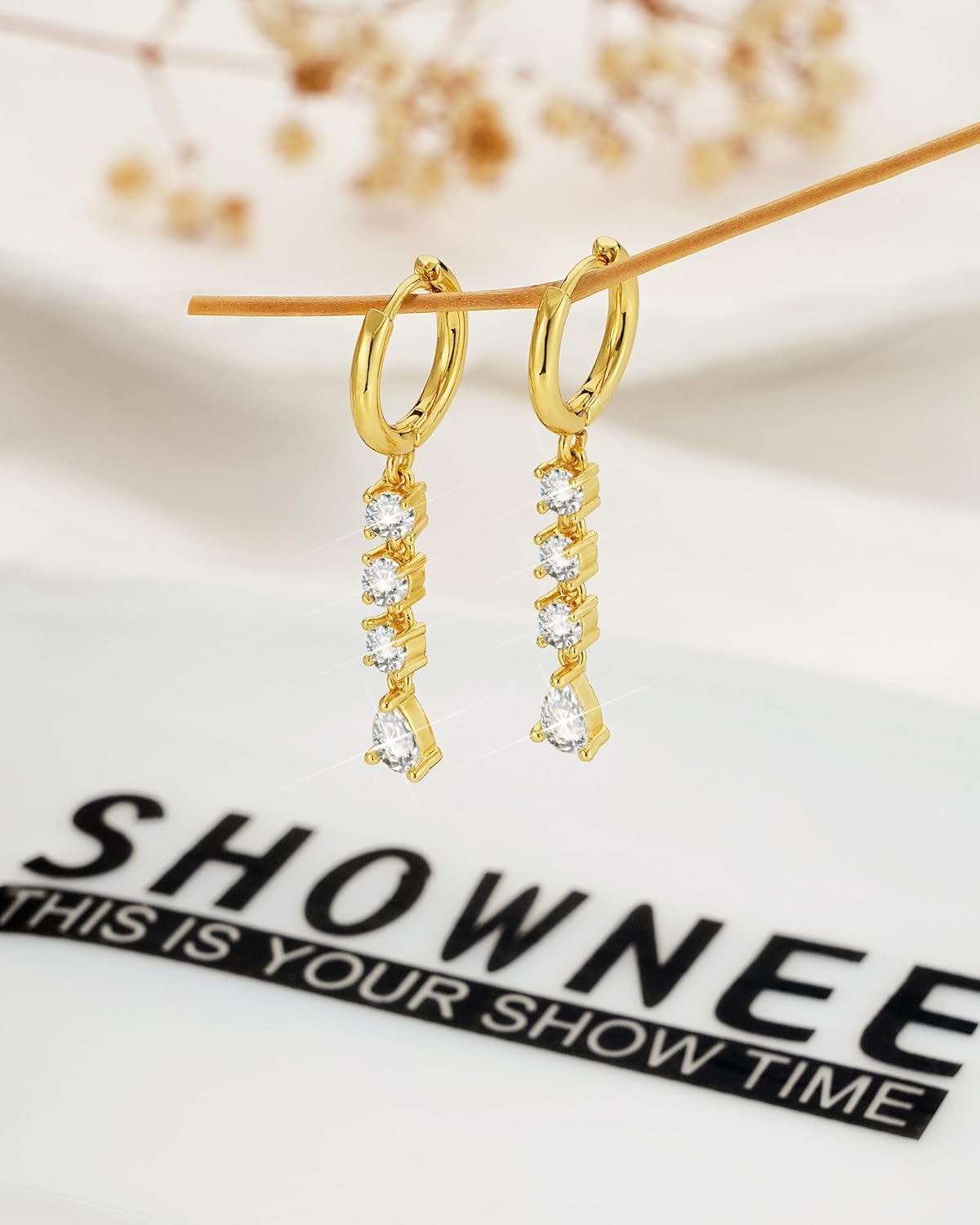 Gold Dangle Earrings for Women - American Flag Teardrop Earrings for 4th of July, Patriotic Independence Memorial Veterans Day Leather Cute Lightweight Fashion Jewelry USA 250th Celebration Gifts - Image 6