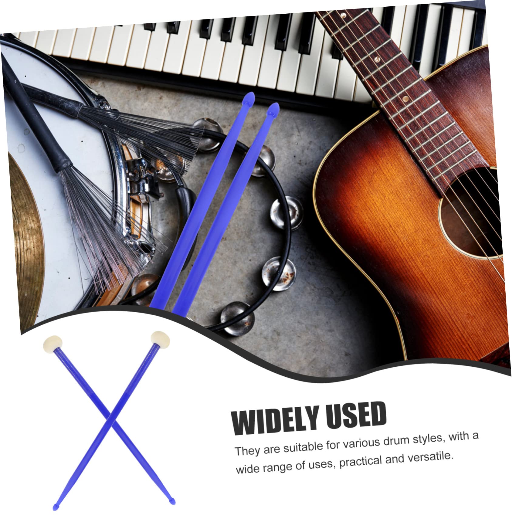 TOYANDONA 2paare Langlebige Doppelseitige Schlagzeugstöcke Vielseitige Und Praktische Drumsticks Für Jazz Snare Und Verschiedene Trommelstile Tiefblaue Farbe Für Percussion-enthusiasten