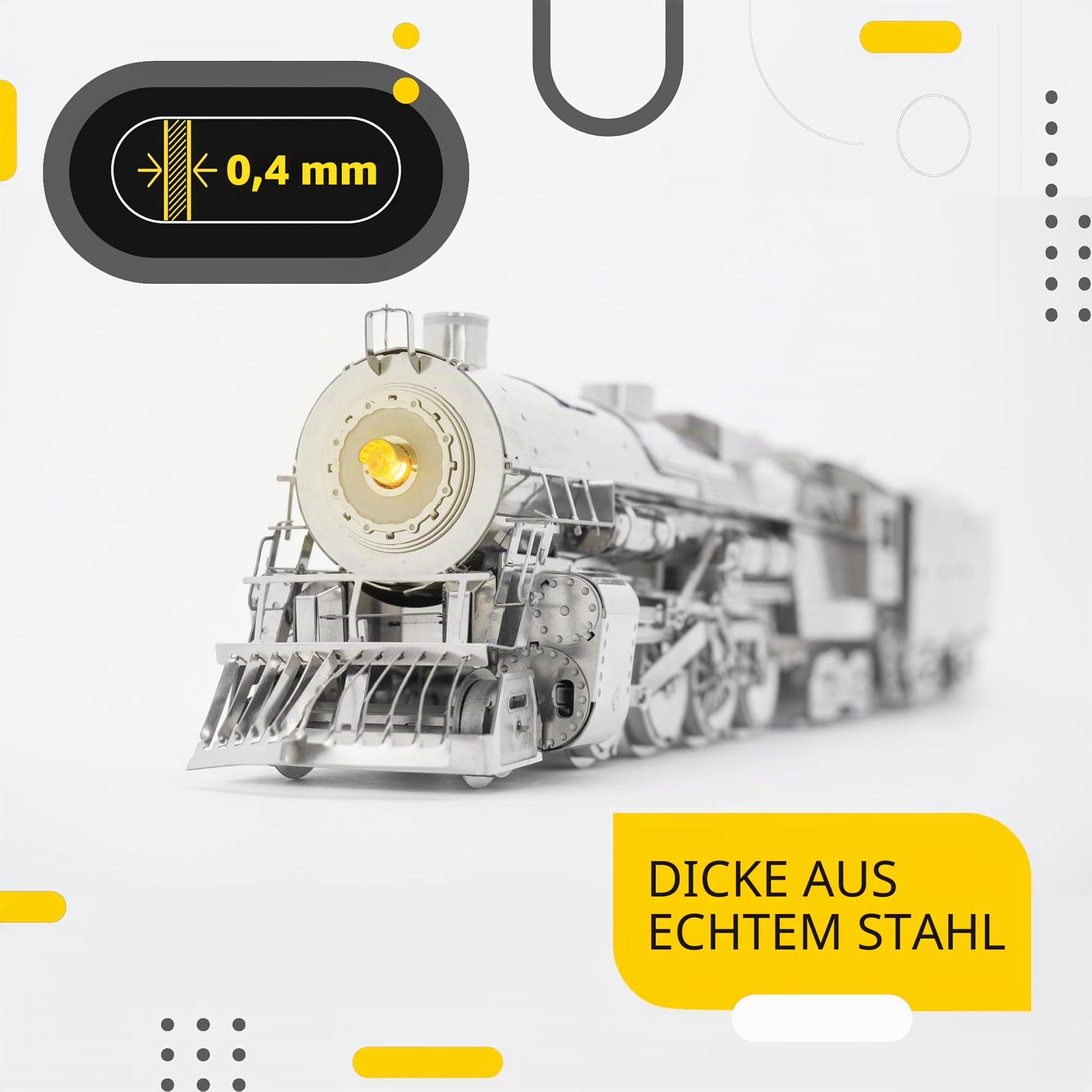 METAL-TIME Polar Steel Model, Zug-Metallmodellbausatz, 3D-Metallmodellbausätze zum Bauen für Erwachsene, Polar Steel Magic Express, 239 Teile.