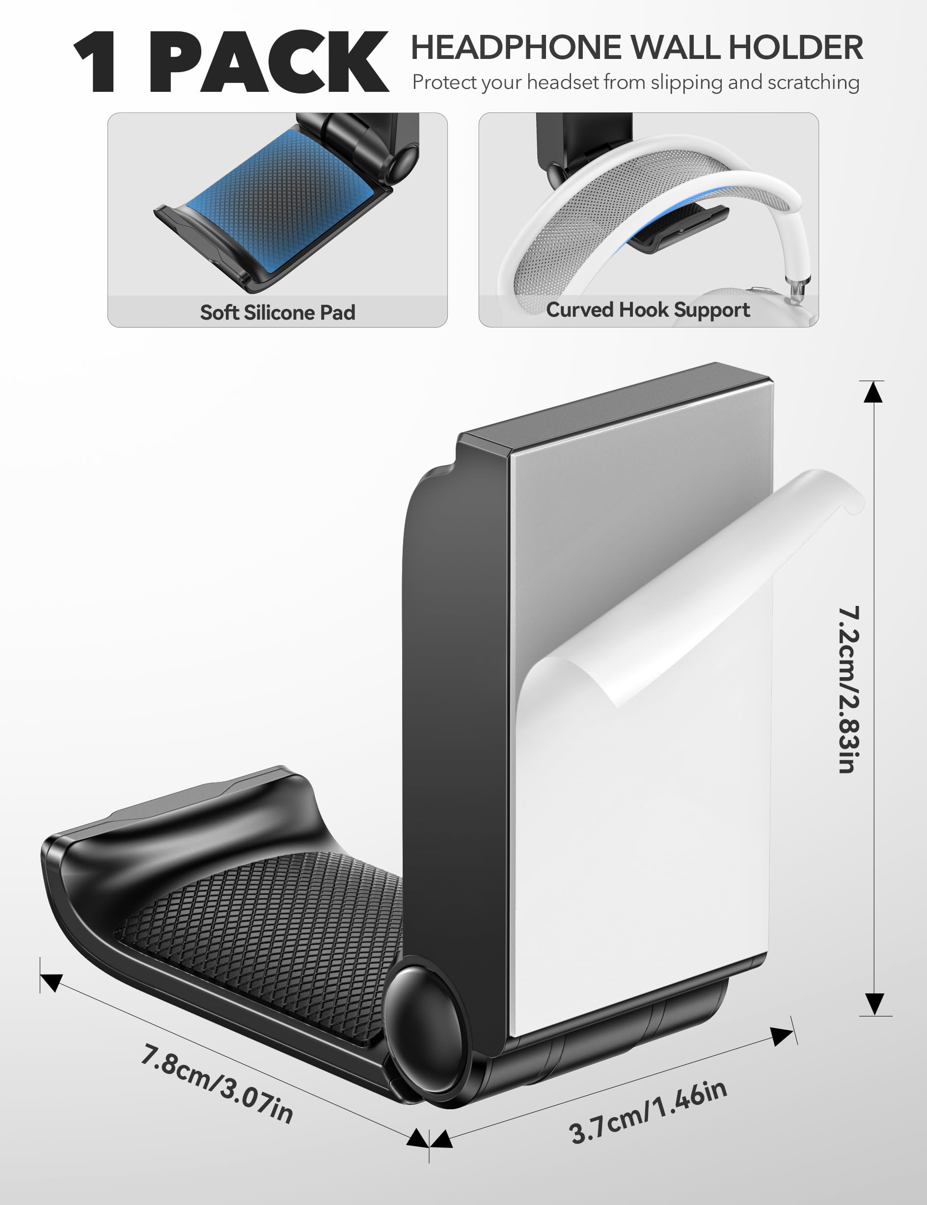 Kosker Supporto da Parete per PS5/ Slim/Pro, Mensola PS5 da Parete Verticale per Tutti Modelli PS5 con Support per Cuffie e Controller, Accessori Playstation 5 Supporto Flottante in Metallo