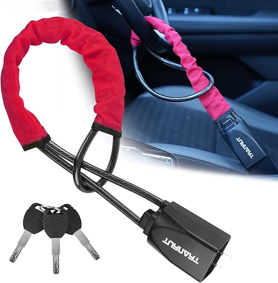 Turnart Steering Wheel Lock for Cars (Red) Amazon.co.uk Automotive