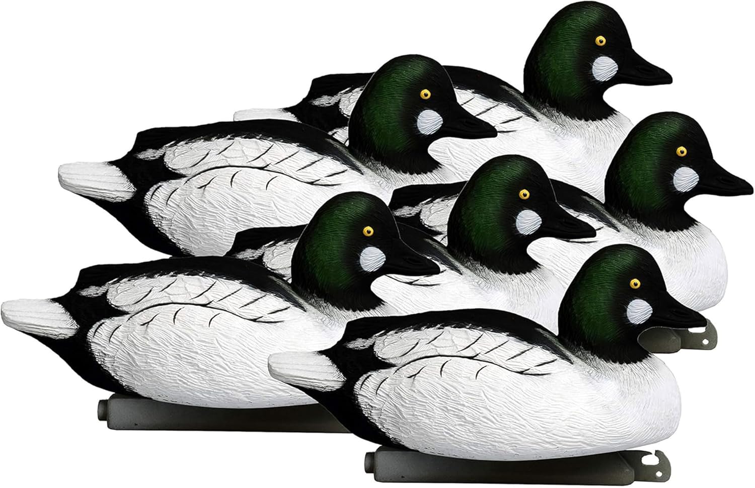Higdon Outdoors Battleship Goldeneye Duck Decoys | Unsinkable with Swivel Heads & Weighted Keels | High-Contrast Visibility| Durable & Easy-Set Floating Design | Foam Filled | 6pk | All Drakes