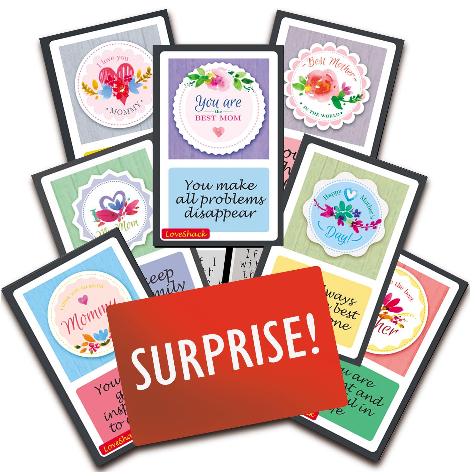Reasons I Love You Mom Cards Set - Birthday Anniversary Gift