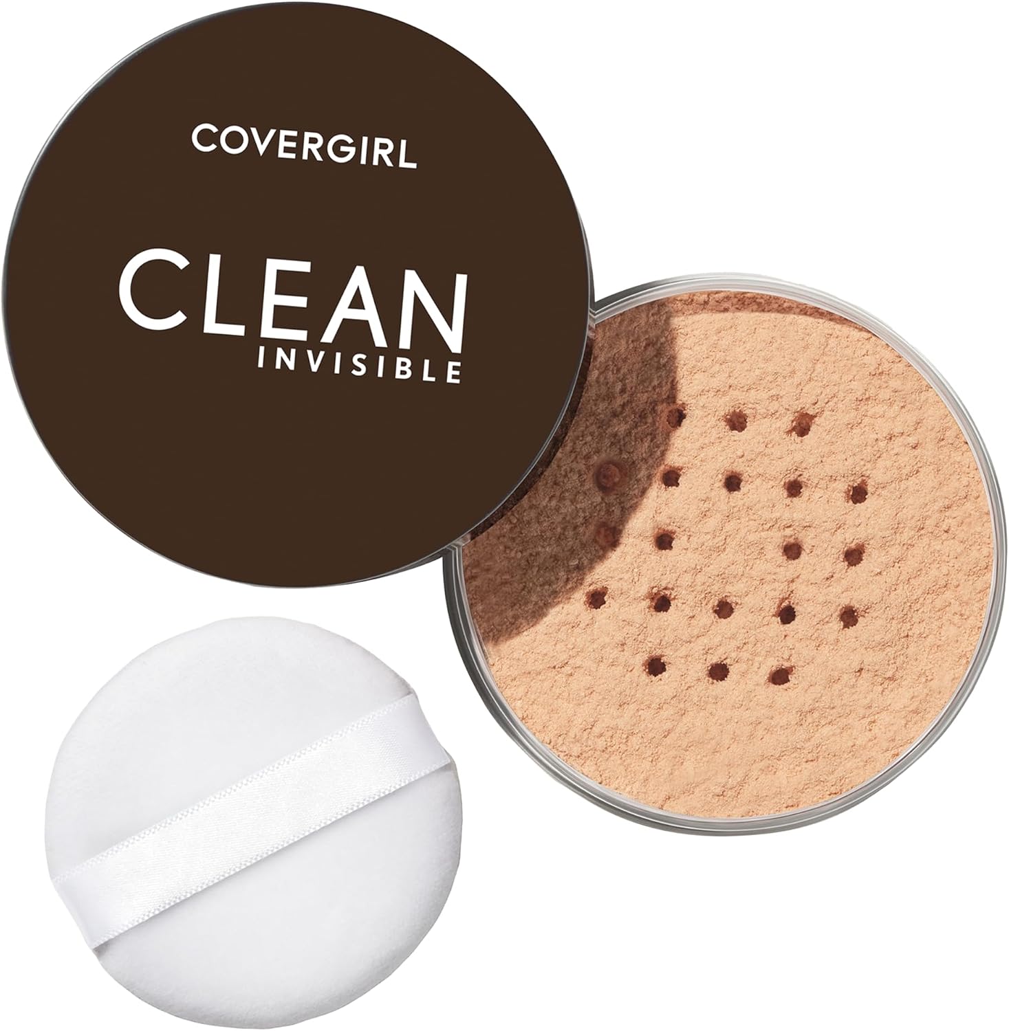 COVERGIRL - Clean Invisible Loose Powder, 100% natural origin pigments & only 15 essential ingredients that won’t clog pores, lightweight, breathable formula - Translucent Light/Medium - 115