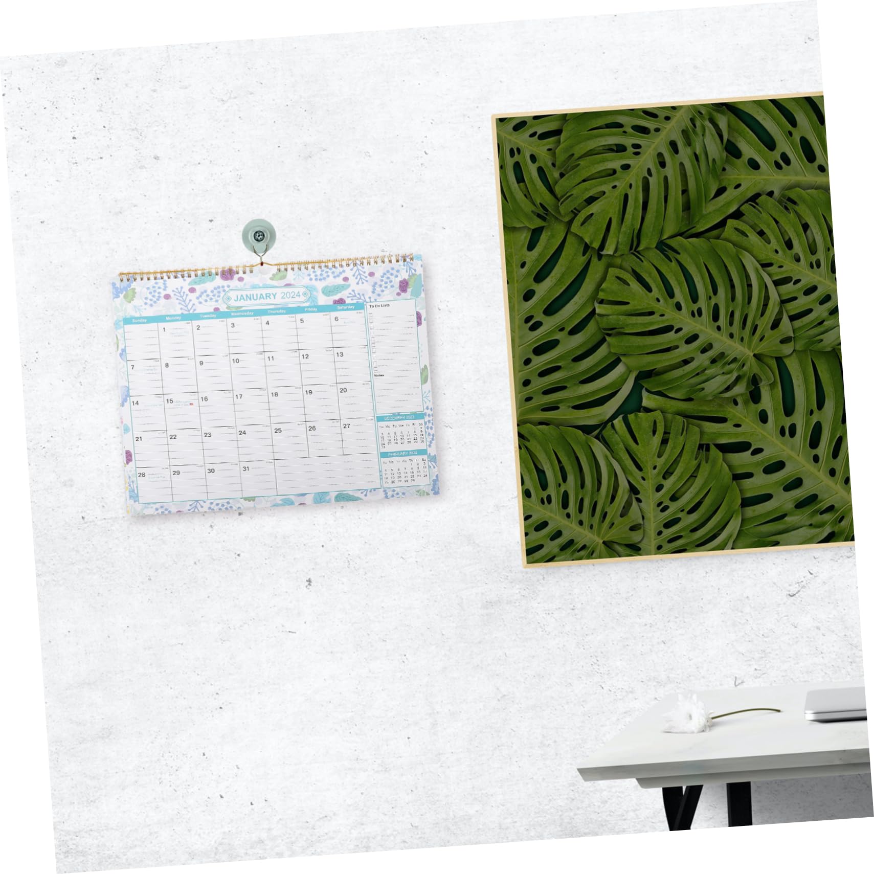 SEWACC 4stücke Englischer Wandkalender Monate Minimalistisches Design Für Büro Und Zuhause Mit Platz Für Persönliche Notizen Und Amerikanische Feiertage