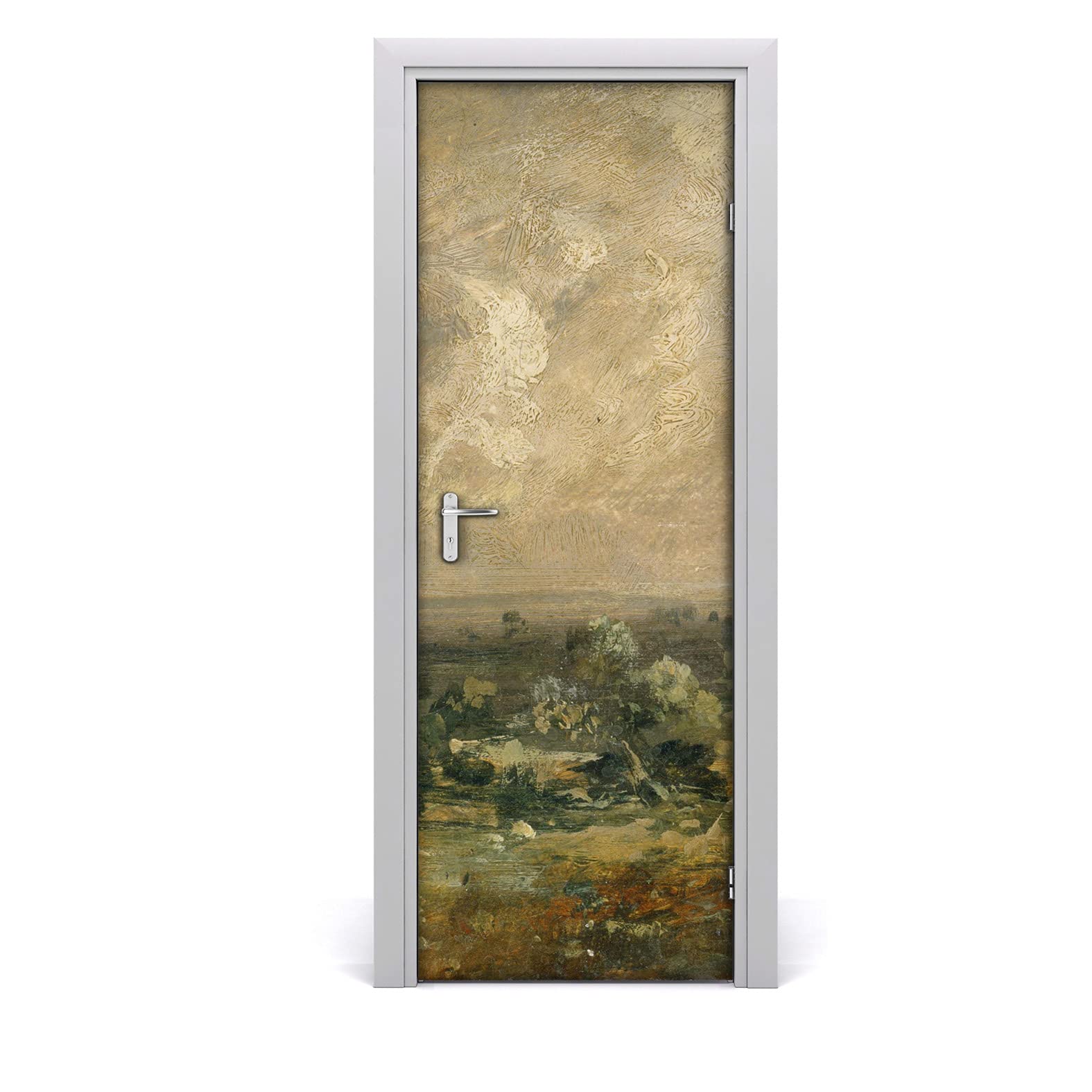 Autocollant de porte 77x200cm papier peint mural autocollant imperméable paysage vintage