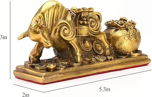 Miniatura 2 de BRASSTAR TQZMPT1 - TQZMPT1 - TQZMPT1 - Estatua de Feng Shui de latón tira de riqueza con monedas, estatua de fortuna y suerte reunir regalos de