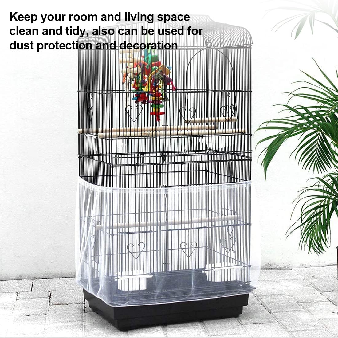 Copertura Per Gabbia Uccelli CRLLDPM - Rete Poliestere 30 Cm, Per Gabbie 135-180 Cm - Foto 7