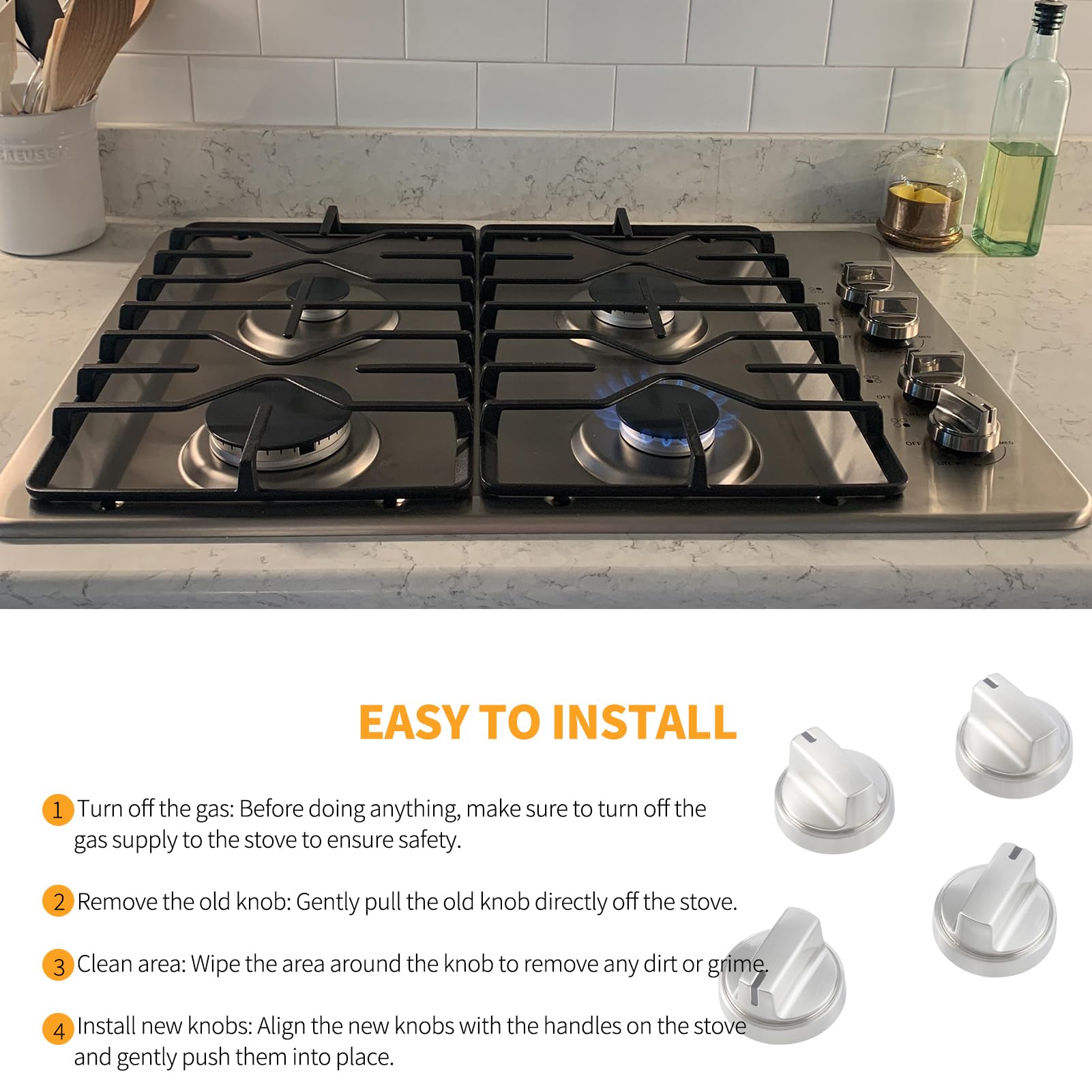Amazon.com: Allstare Stainless Steel WB03X29300 Stove knobs