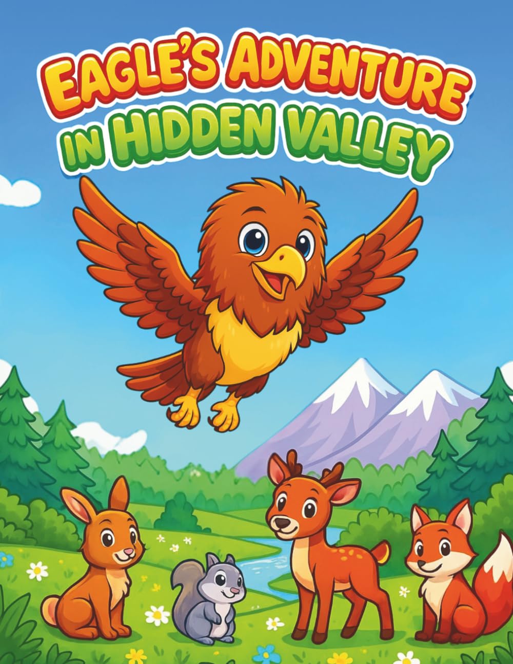 Eagle's Adventure in Hidden Valley: A Fun Story & Coloring Adventure for Kids Ages 2–8 | Cute Forest Animals, Easy Coloring Pages, and Creative Exploration