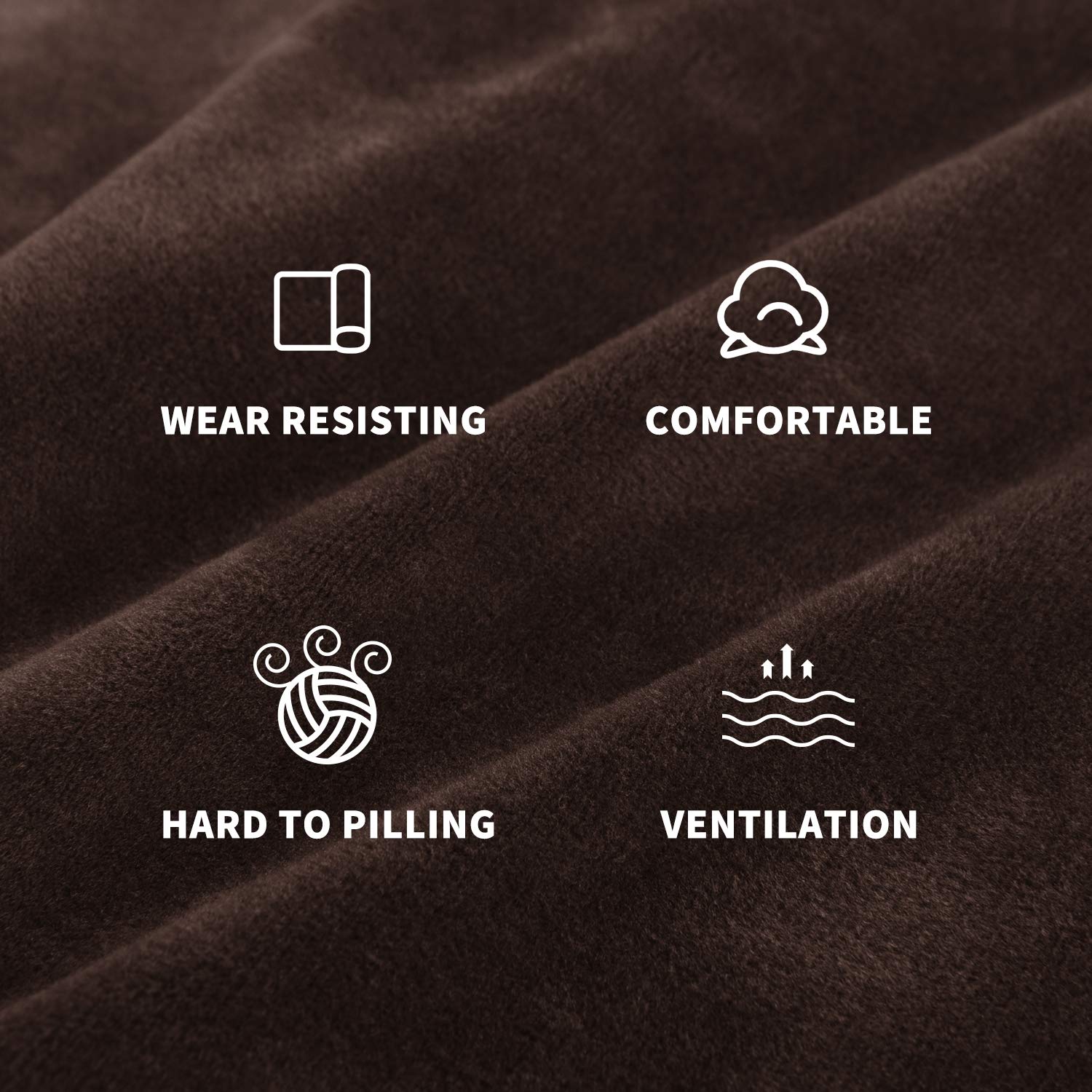 MAXIJIN Copridivano in velluto spesso Copridivano per divano a 2 posti Super elasticizzato per soggiorno Cani Gatto Pet Peluche Coprisedile Divano Coprivaso (2 posto, Caffè Scuro)