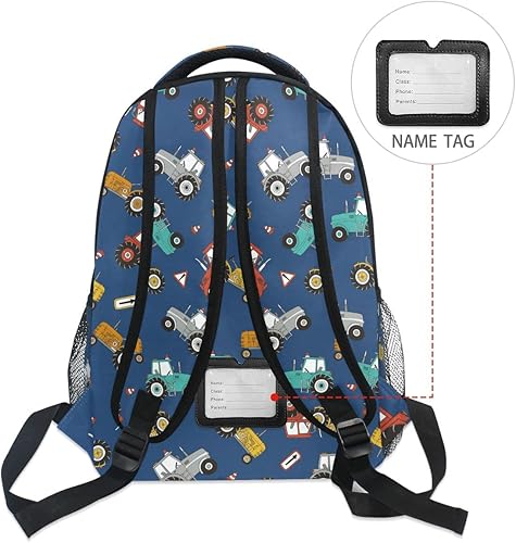 Miniatura 4 de Fisyme Mochila de tractores agrícolas para laptop, mochila de viaje, senderismo, mochila escolar para hombres, mujeres, niños y niñas