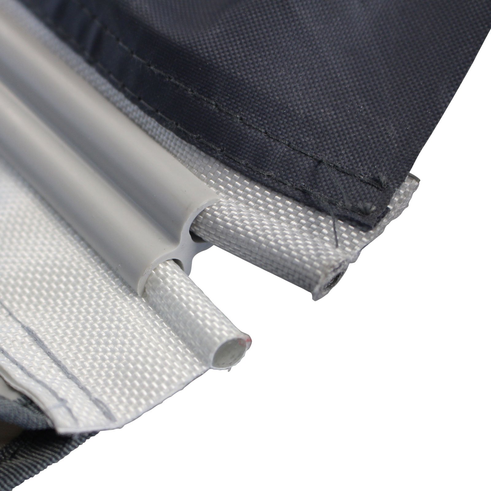 ProPlus Magnet Kederschiene Set für freistehende Zelte - 280 x 15,5 cm, 8mm Keder, grau, 3,8 kg, 300D Oxford Mantel