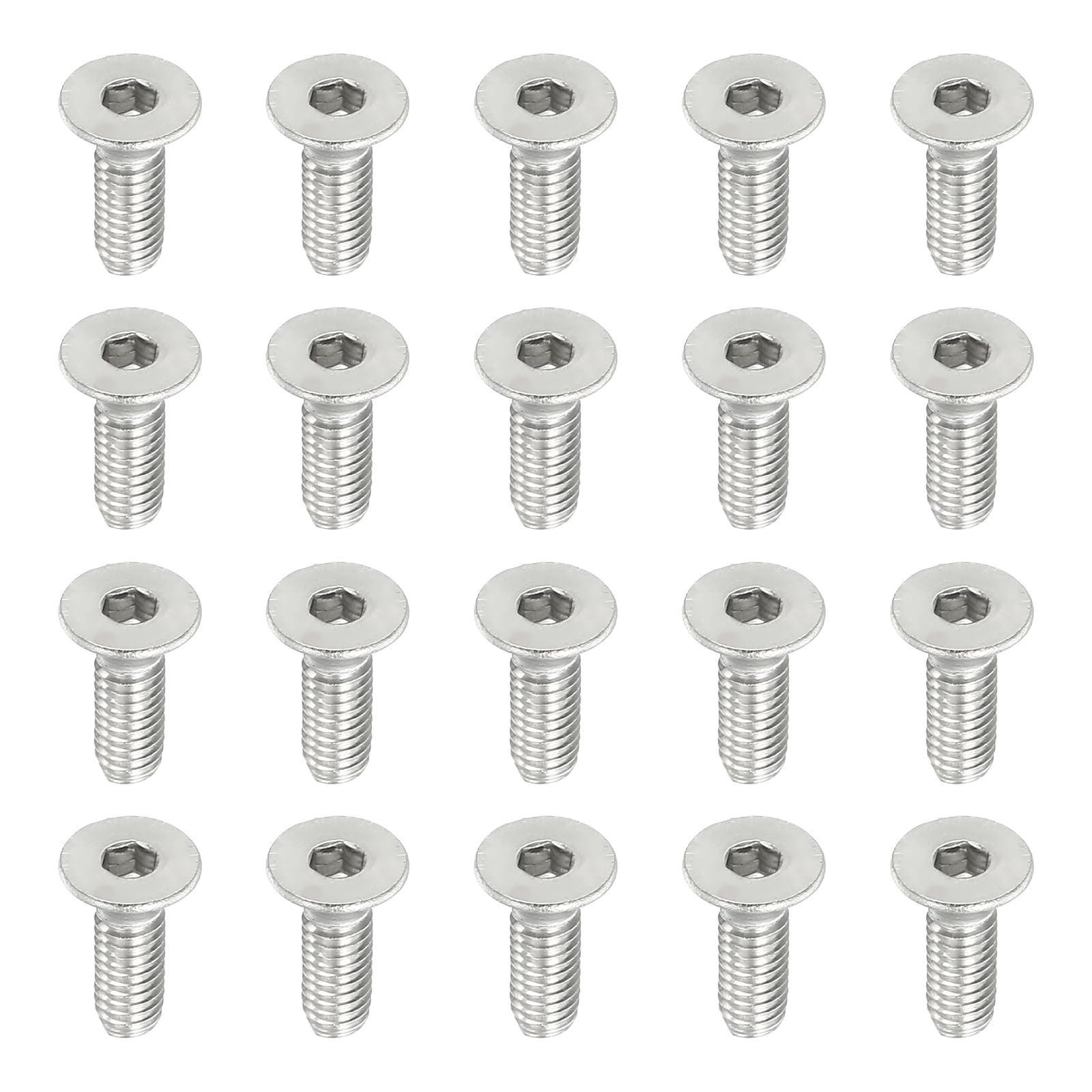 PATIKIL M4 x 12mm Flat Head Socket Cap Screws