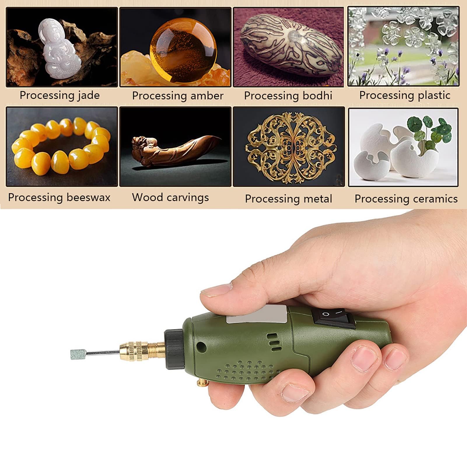 100-240 V Eingangsspannung Mini-Bohrmaschine mit Zubehör Mini-Bohrschleifer-Set Zum Polieren, Bohren, Gravieren