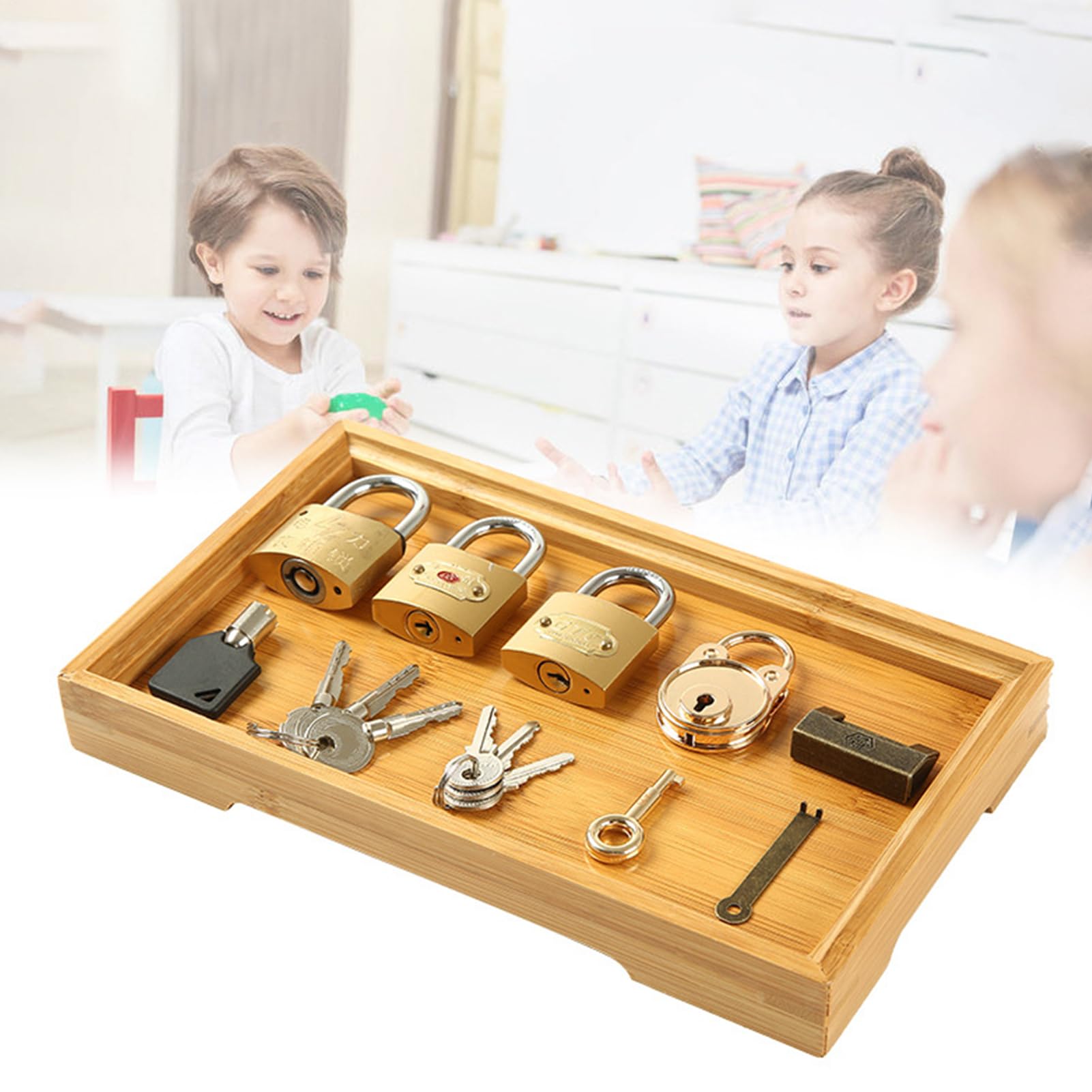 Juego De Candados Educativos Para Niños – Aprende A Abrir Cerraduras Con Formas De Gatito, Oso Y Cohete