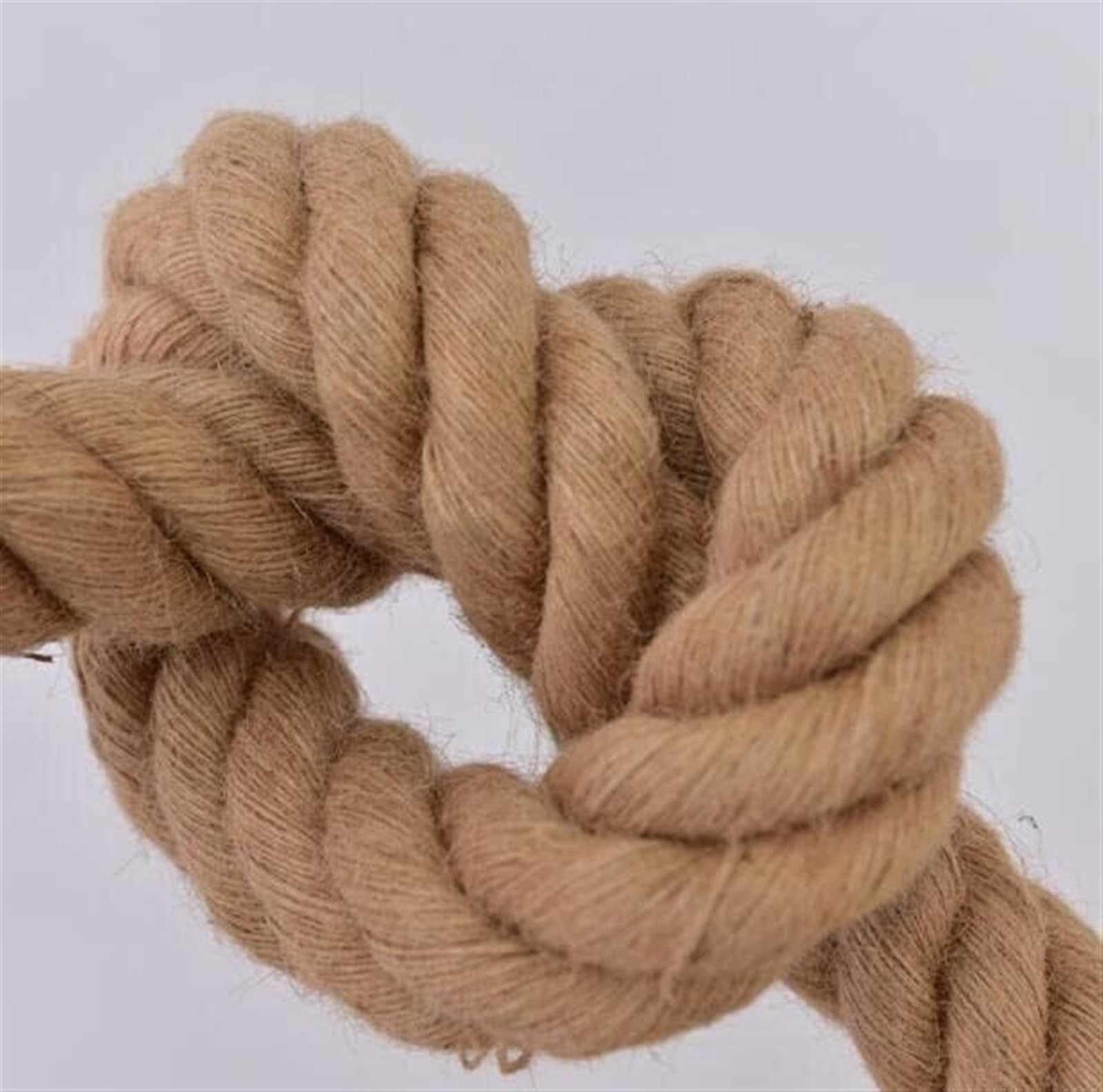 Paquete de decoración artesanal Cuerda de yute natural Cuerda gruesa, cuerda gruesa Cuerda de yute 22 mm Araña trenzada resistente Cuerda de cáñamo natural for jardín Gato rascador Decoración de jardi