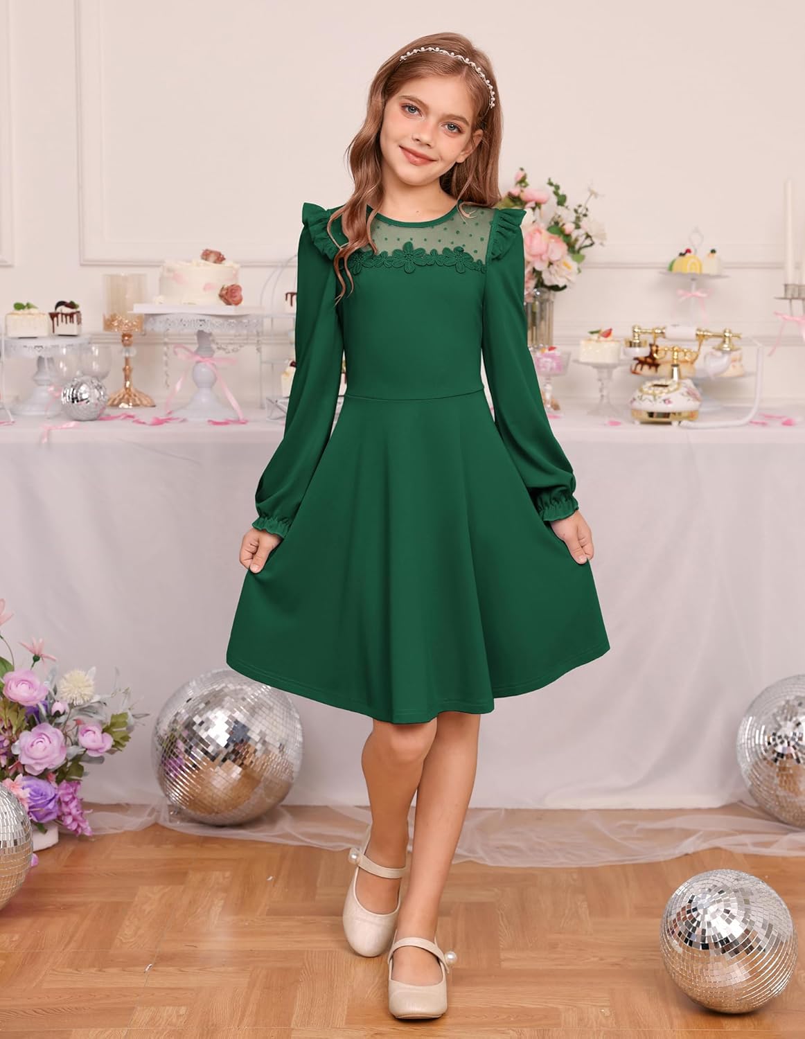 GRACE KARIN Girls Party Formal Dresses 6-14Y Kids Holiday Wedding Graduation Birthday Christmas Dress - Image 4