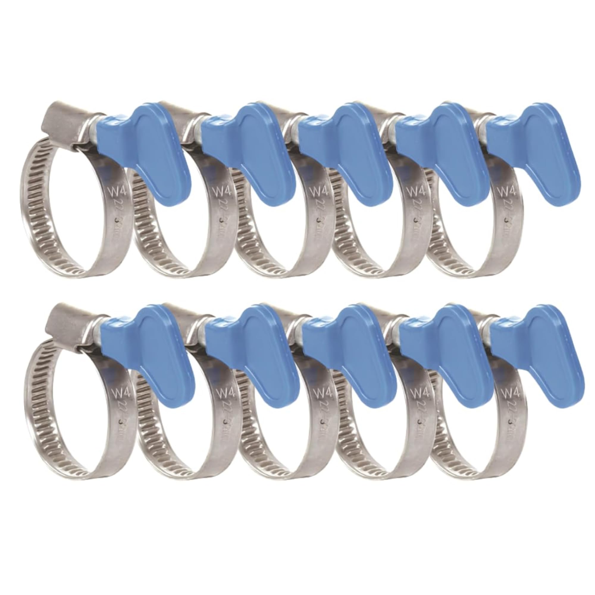 NEW WARE® Adjustable 3/4 Inch Diameter Stainless Steel Hose Clamp with Key for Plumbing, Automotive & Mechanical Applications (12-22mm) (Pack of 10)-image-15