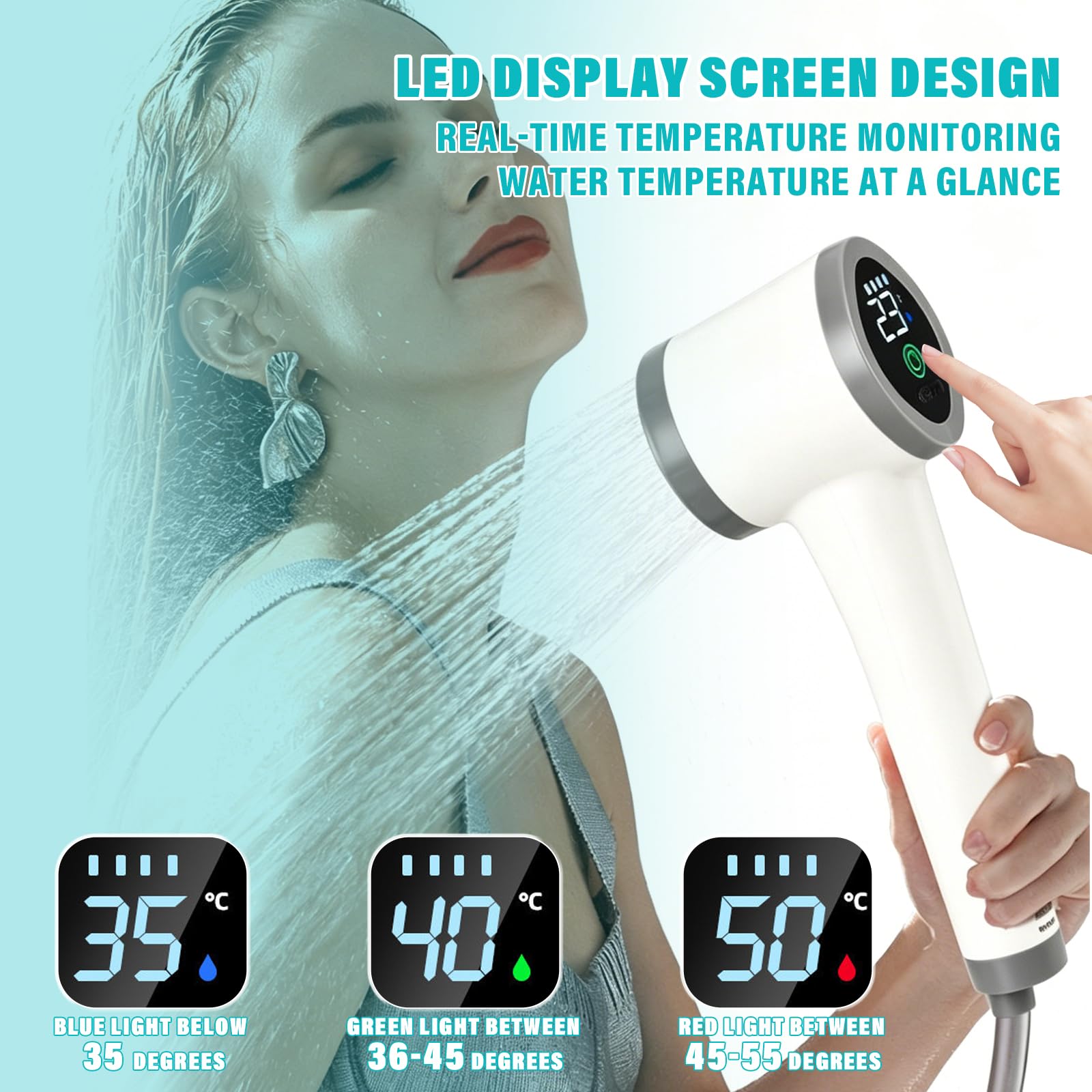 Bidé portátil de 2,5 L, bidé de viaje eléctrico recargable, pulverizador de bidé de mano con pantalla LED y tanque de agua, botella Peri para higiene personal, cuidado posparto, ducha musulmana