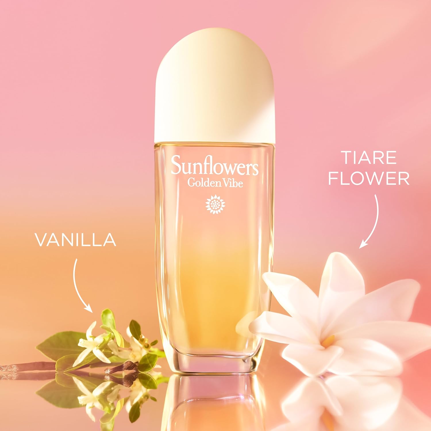 Elizabeth Arden Sunflowers Golden Vibe Women's Perfume, Floral Parfum, Notes of Vanilla, Petit Grain, & Coconut Flower, Eau de Toilette, 3.3 fl oz - Image 3