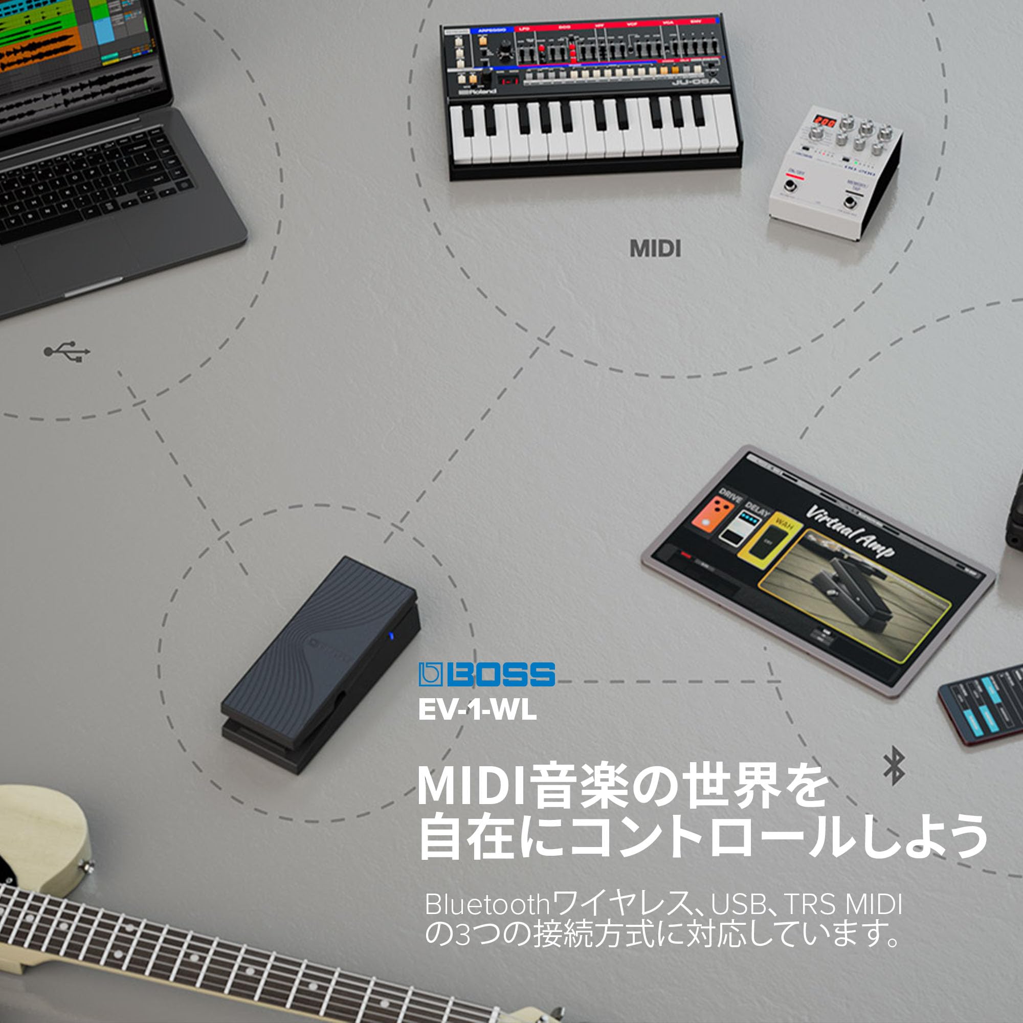 【未開封】BOSS EV-1-WL ワイヤレスMIDIエクスプレッションペダル BOSS EV-1-WL ワイヤレスMIDIエクスプレッションペダル ボス
