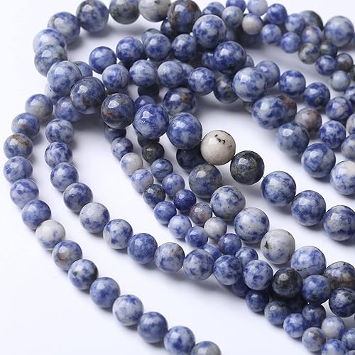 Miniatura 184 de Cuentas redondas sueltas de obsidiana negra de 0.236 pulgadas, cuentas de gemas naturales, cuentas de piedra energética de cristal para hacer joyas