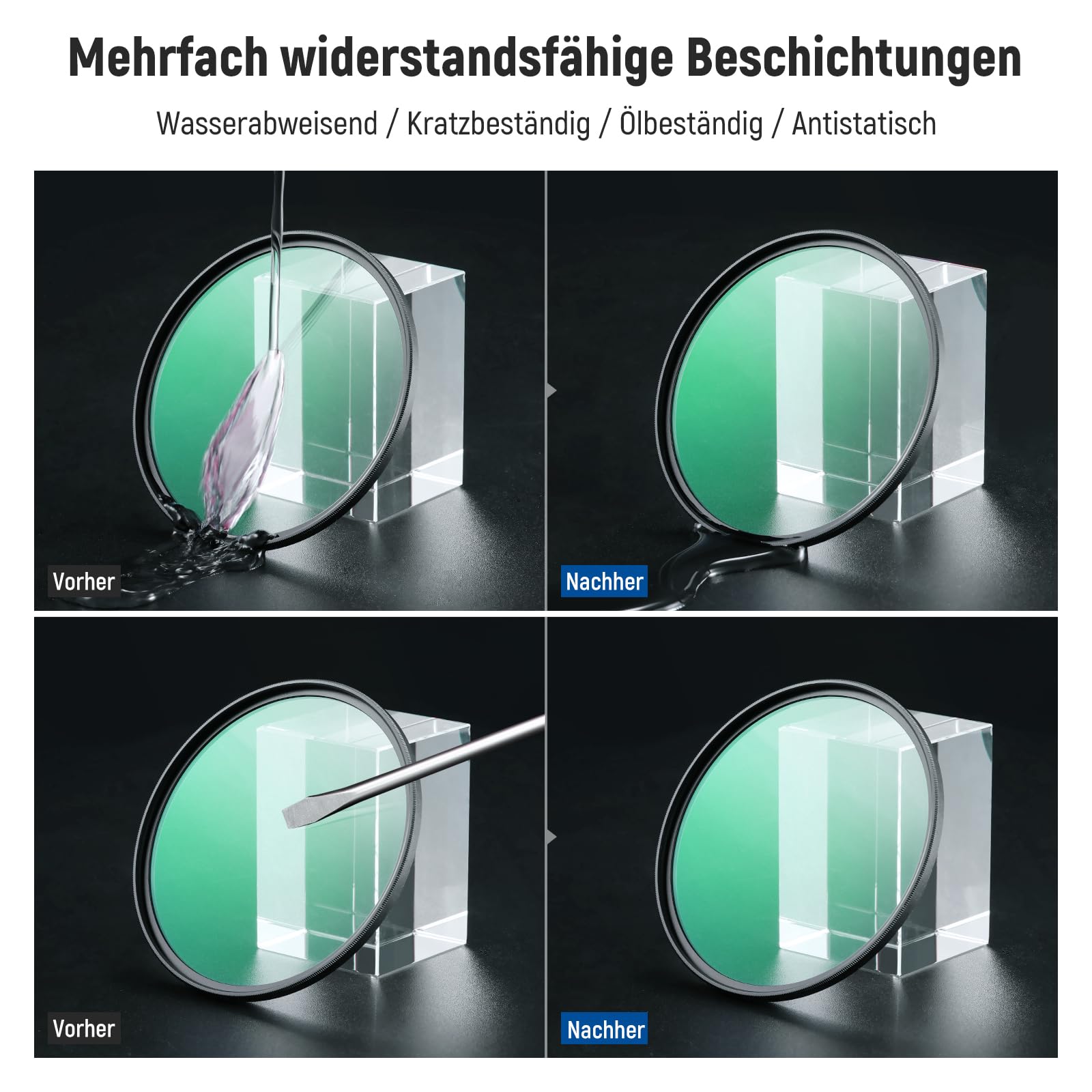 NEEWER 43mm Black Diffusion 1/4 Filter für einen filmischen Nebeleffekt, ultradünnes optisches Glas mit mehrfacher Nanobeschichtung, für Video Vlogs Porträtfotografie