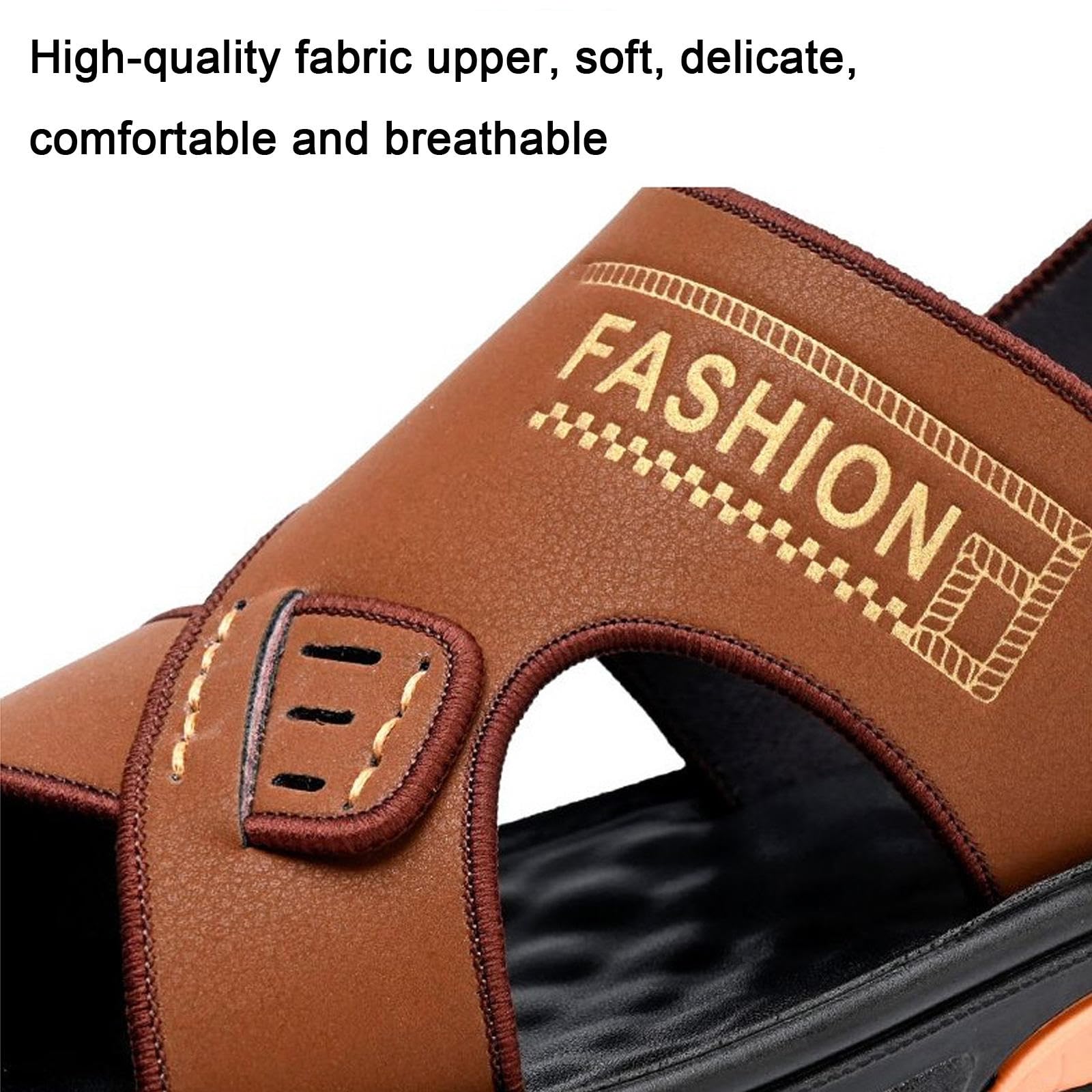 CHUIKUAJ Sandalias Casuales para Hombre, con Punta Abierta, para Jardín, de Verano, para Piscina, Playa y Exteriores,Black-40EU
